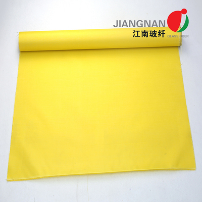 پارچه پارچه ای پرده آتش نشانی فایبرگلاس 0.4 میلی متری برای رنگ زرد آتش